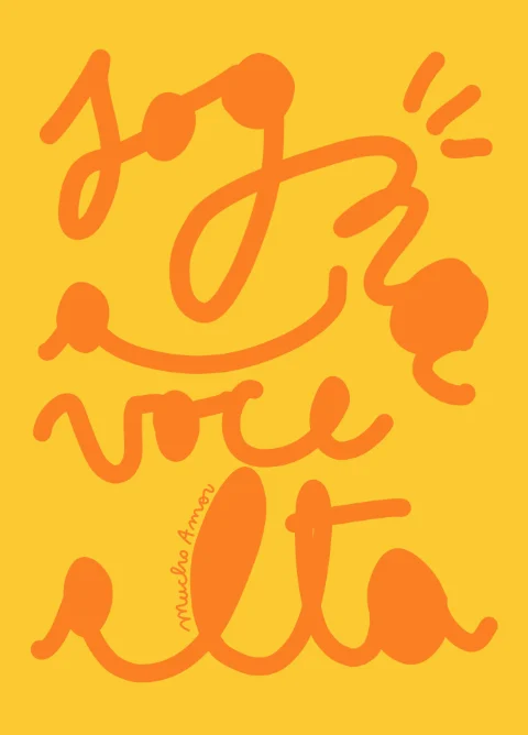 Amorino Mucho Amor «Sogna a voce alta», biglietto d'amore illustrato a mano