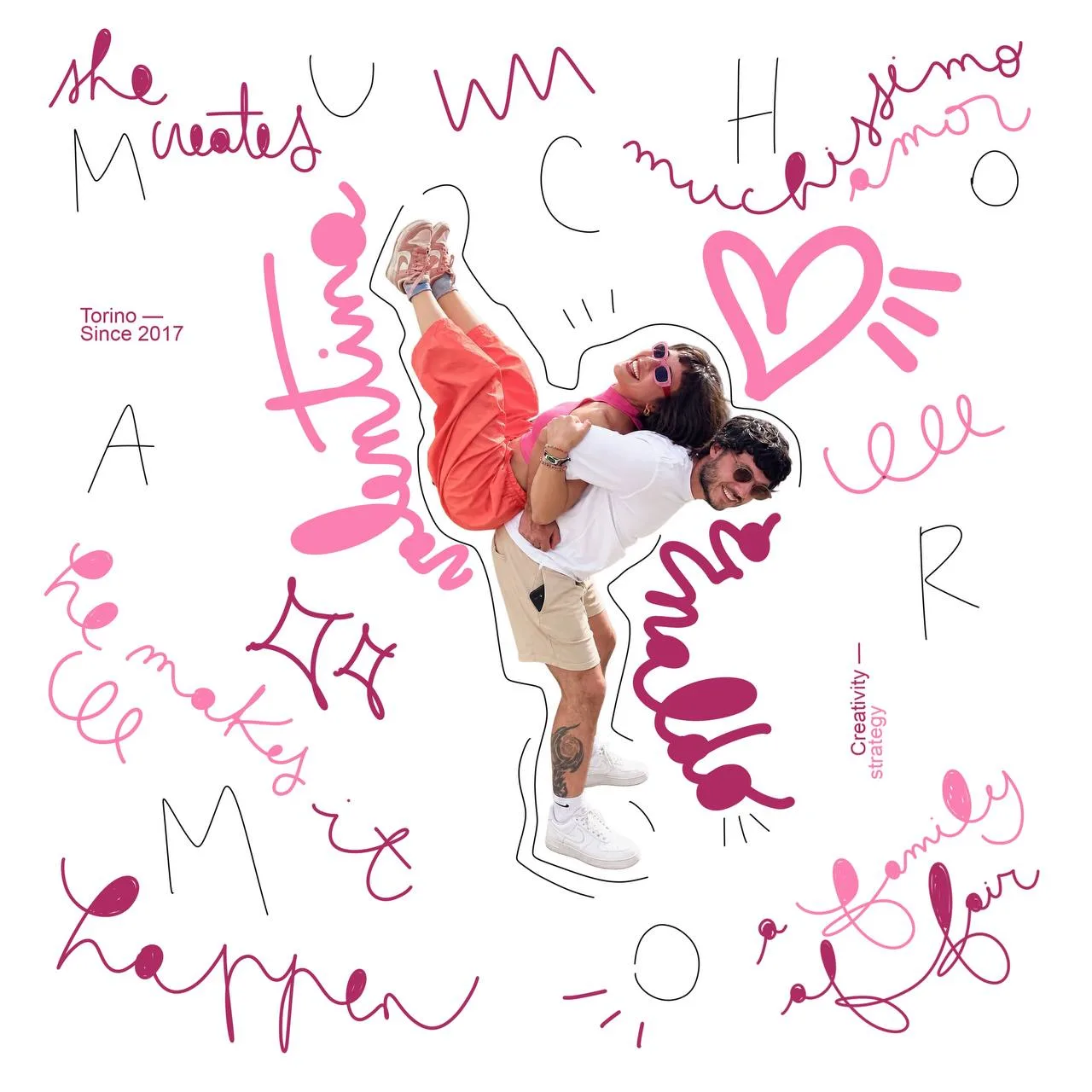 I fondatori di Mucho Amor tra lettering disegnati a mano: she creates, he makes it happen
